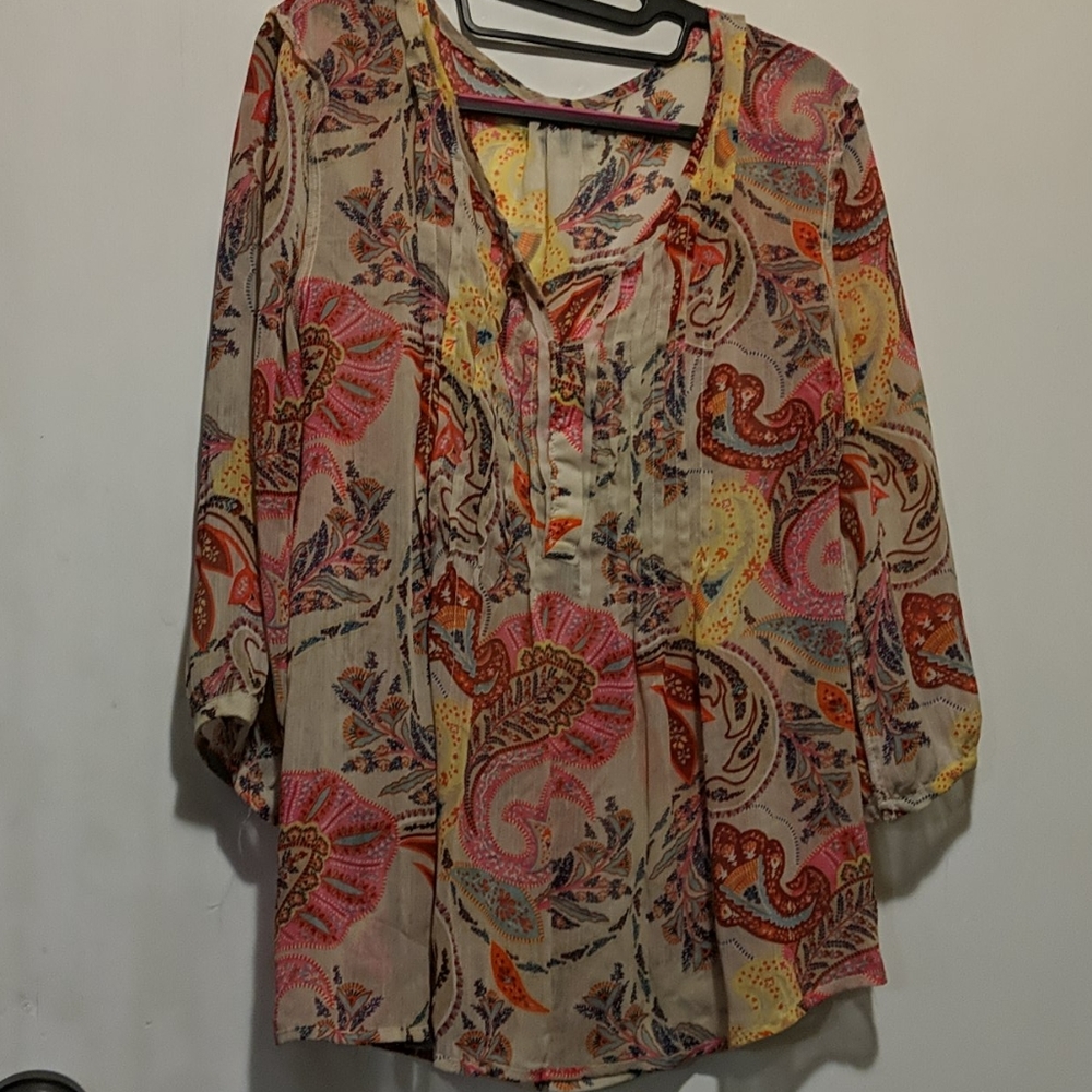 Old Navy sheer flower top